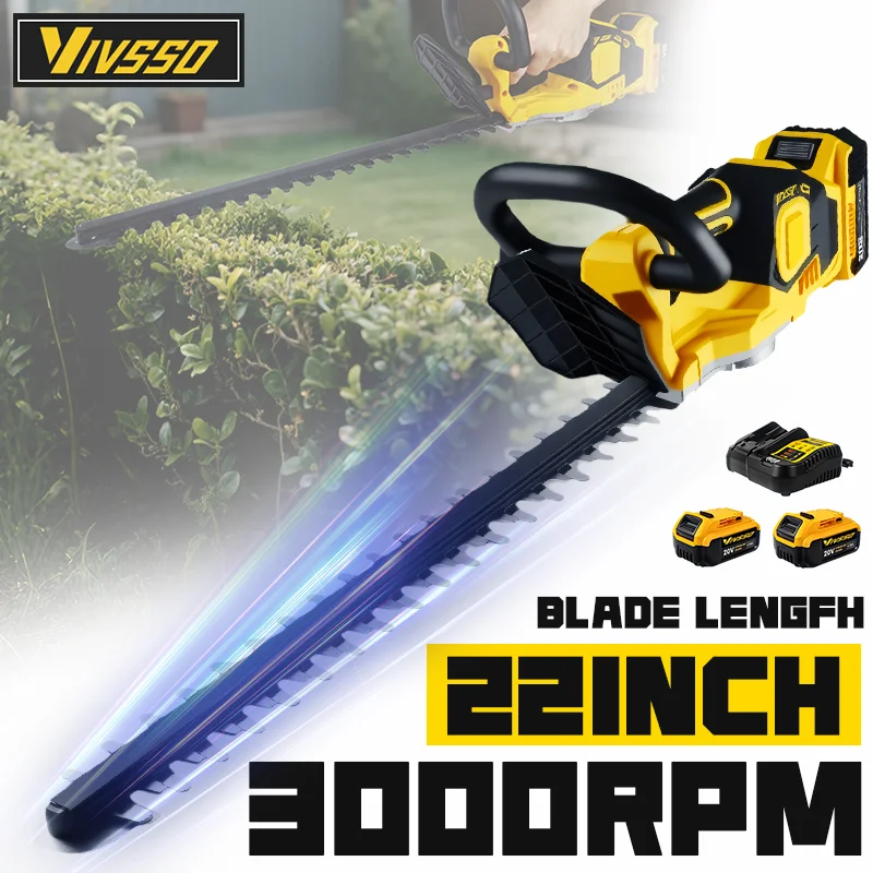 Electro Gadgets - VIVSSO Akku-elektrischer Heckenschere, Rasenmäher, Haushaltsstrauch, Jäten,