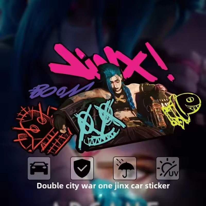 Electro Gadgets - Arcane Jinx Graffiti Reflektierender Autoaufkleber Elektromotorrad