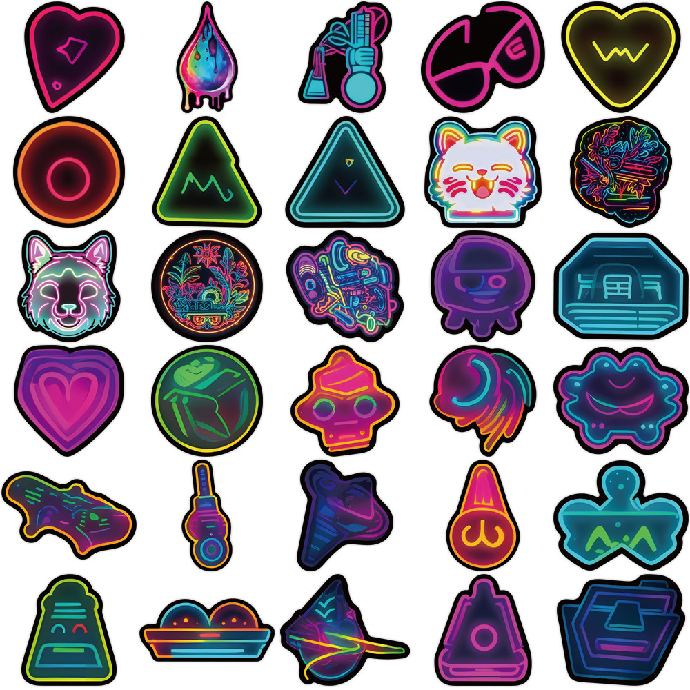 60-teilige Aufkleber im Neon-S – Electronics Gadgets Store Bewertung und Preis