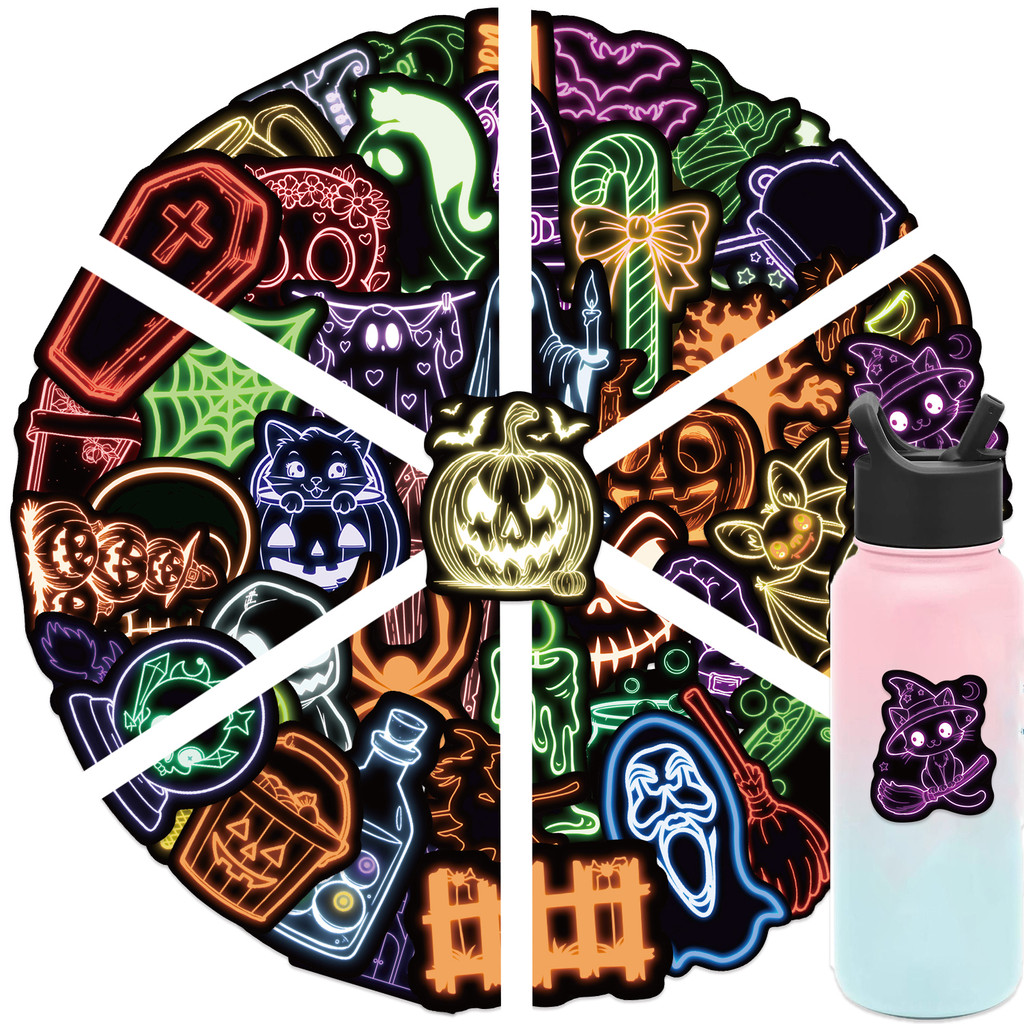 50-teilige Neon-Halloween-Aufk – Electronics Gadgets Store Bewertung und Preis